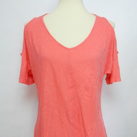 Calvin Klein Ladies Short Sleeve Cold Shoulder Top - Picture 2 of 7